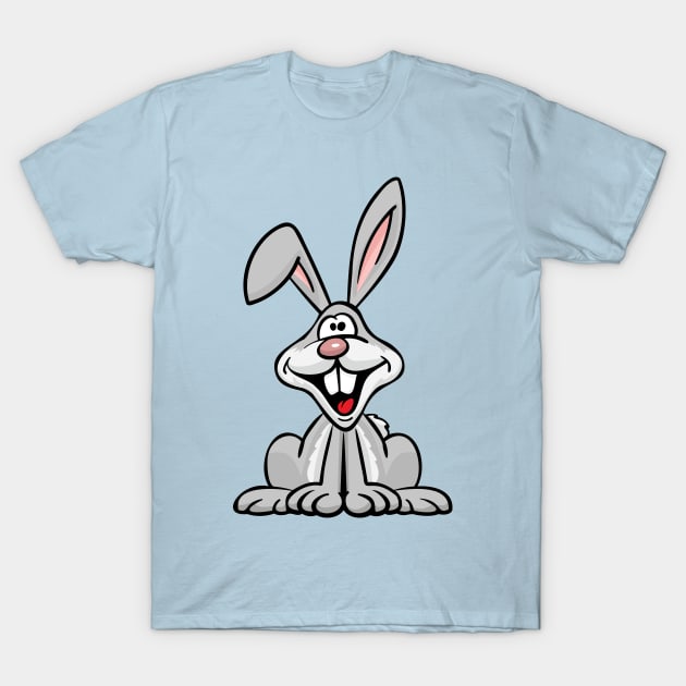 Silly Bunny Rabbit Cartoon T-Shirt by hobrath